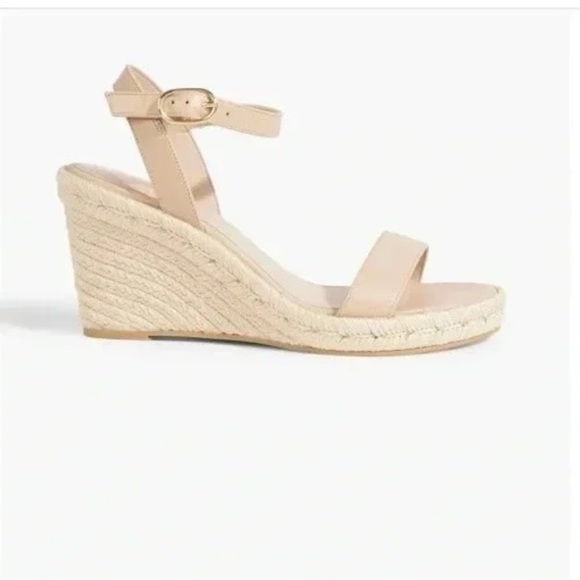 NWOT Stuart Weitzman Blush/Tan Wedge Sandals size 11